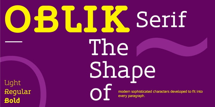 OBLIK family fonts