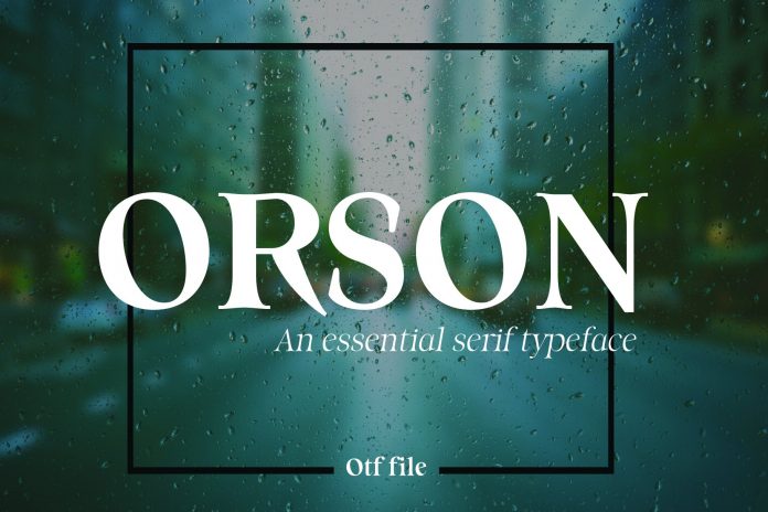 ORSON - An Essential Serif Typeface Font