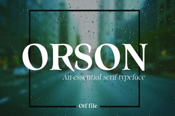 ORSON - An Essential Serif Typeface Font