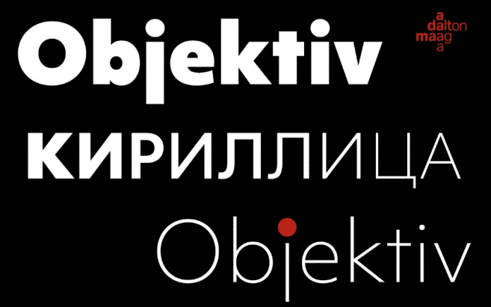 Objektiv 2.100 font Cyrillic