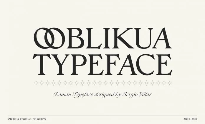 Oblikua Typeface - Free font