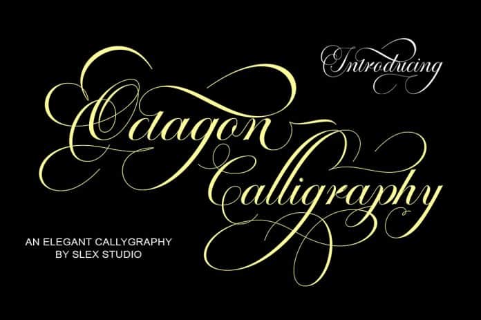 Octagon Calligraphy Font