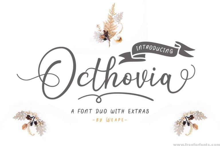 Octhovia Font Duo and Extras Font Free Download