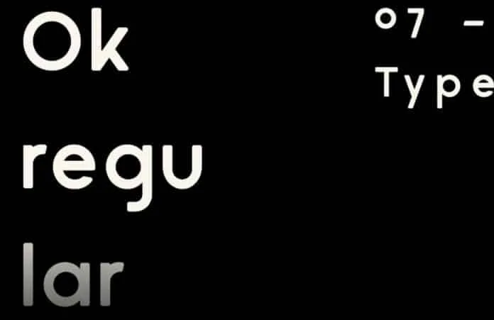 Ok — Regular Font