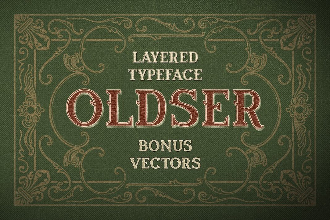 Oldser Typeface + Bonus Vectors