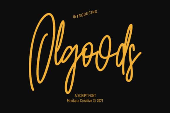 Olgoods Script Font