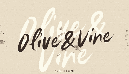 Olive & Vine - Brush Font