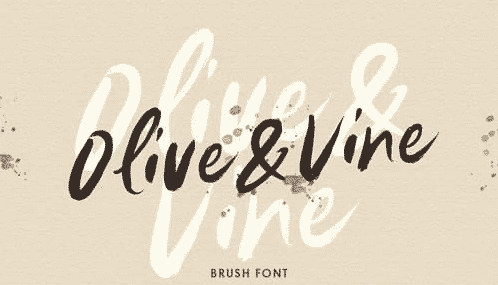 Olive & Vine - Brush Font Olive & Vine - Brush Font