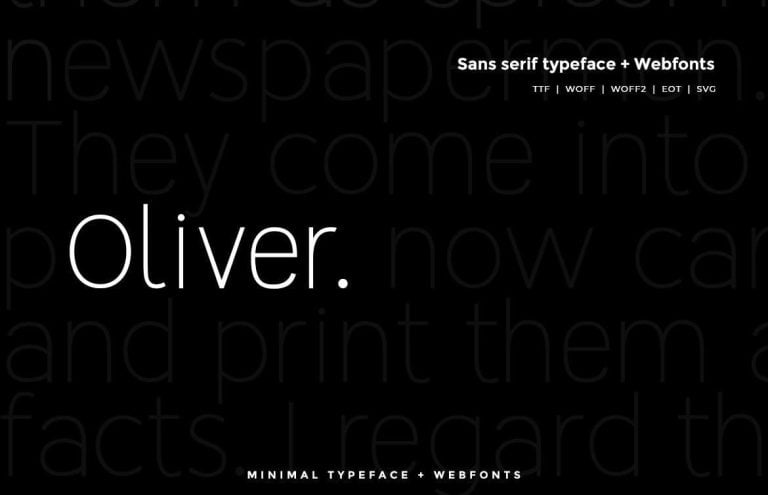 Oliver – Modern Typeface + WebFont Free Download