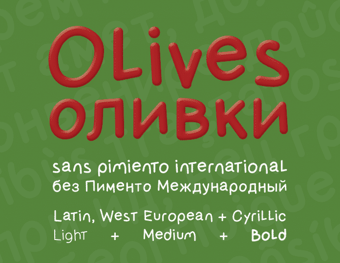 Olives Sans Pimiento Intl font Cyrillic Font
