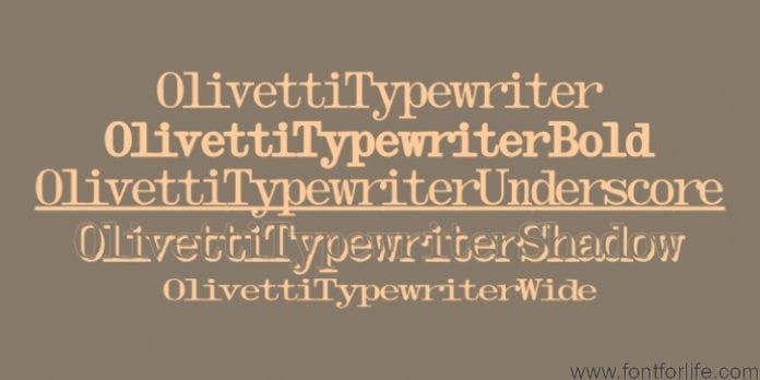 Olivetti Typewriter Font
