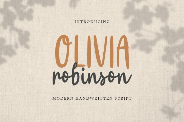 Olivia Robinson - Modern Handwritten Font
