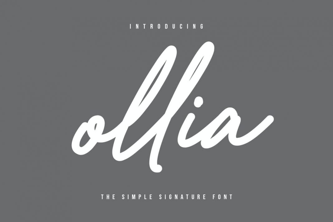 Ollia - Simple Signature Font