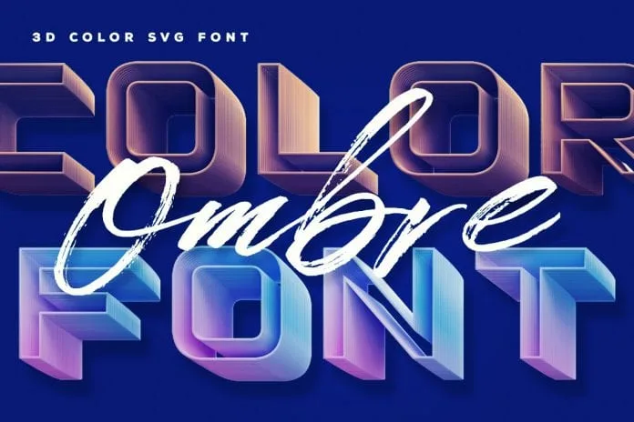 Ombre Color Font