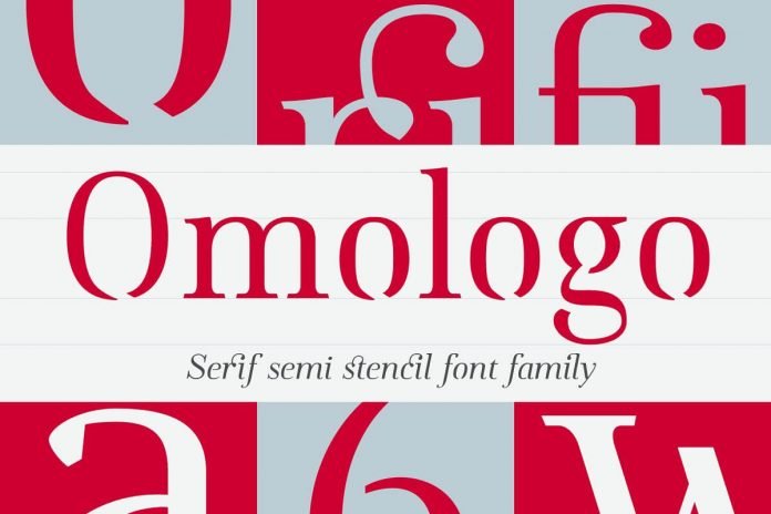 Omologo Serif Semi Stencil font