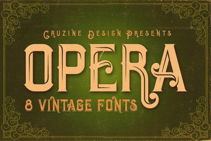 Opera Vintage Typeface Font