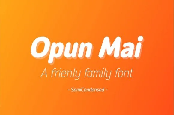 Opun Mai SemiCondensed Font