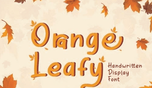 Orange Leafy - Autumn Display Font