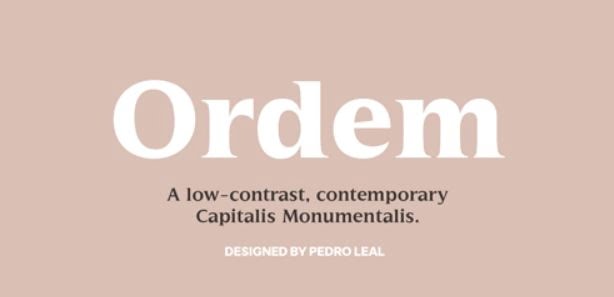 Ordem family Font