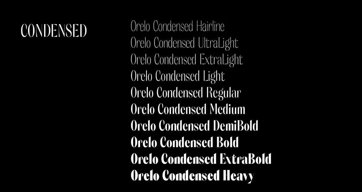 Orelo Typefaces Collection Font