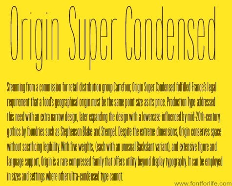 Origin Super Condensed Font Family