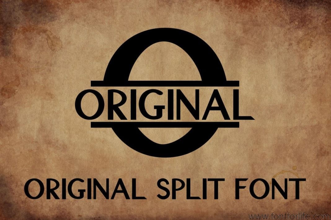 Original Split Font - A Monogram Font