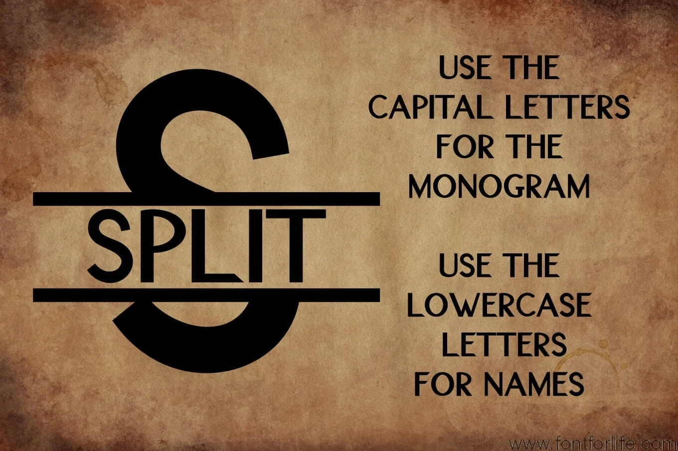 Original Split Font - A Monogram Font