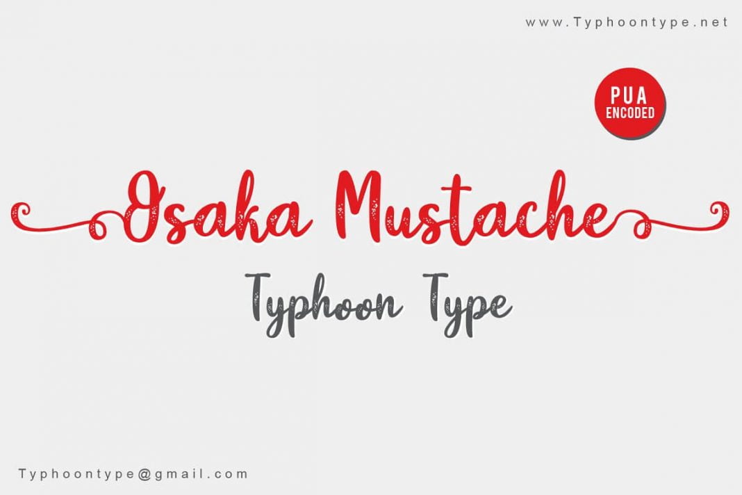 Osaka Mustache Font
