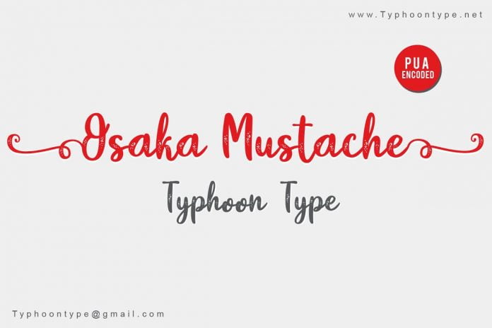 Osaka Mustache Font