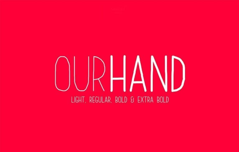 Our Hand Family Font Free Download
