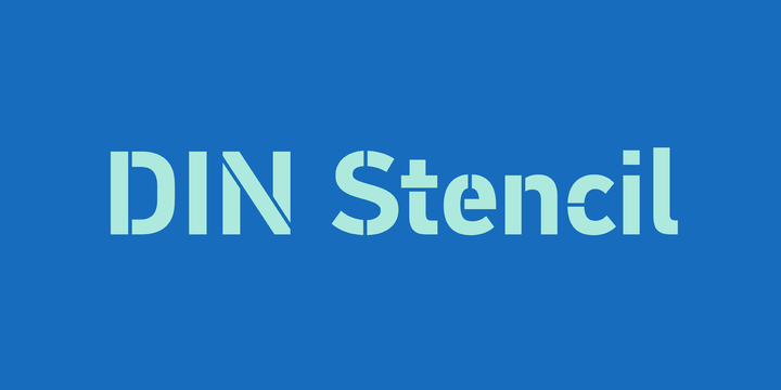 PF Din Stencil Font Family Free Download