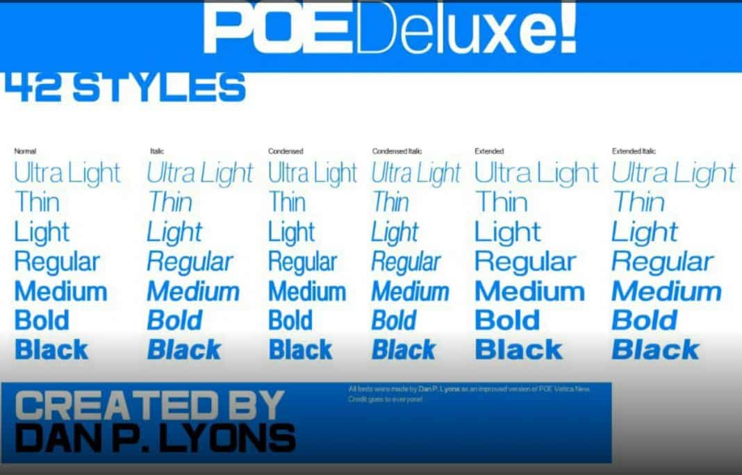 POE Deluxe Free Fonts