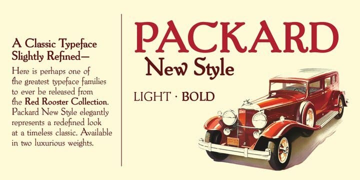 Packard New Style Font Packard New Style Font