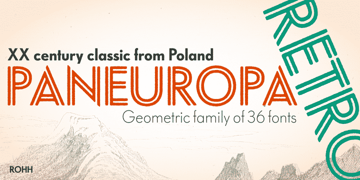 Paneuropa Retro Font Family