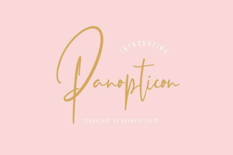 Panopticon Signature Font