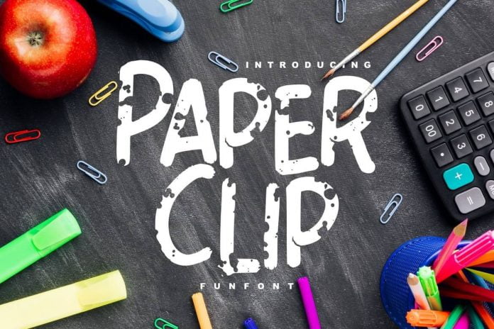 Paper Clip Decorative Fun Font