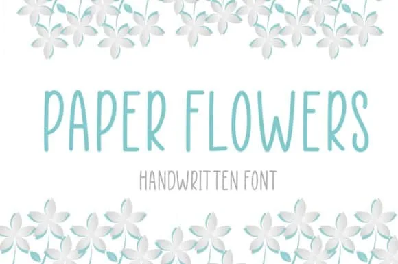 Paper Flowers Font