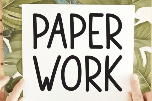 Paper Work Font