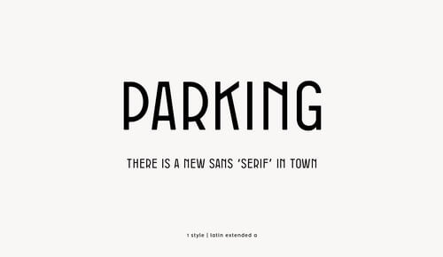 Parking Font
