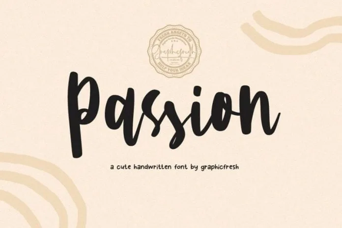 Passion - A Cute Handwritting Font