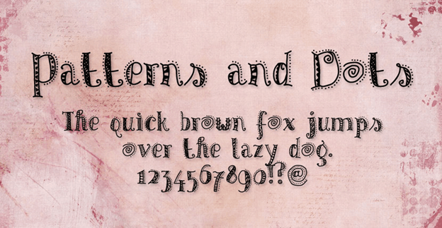 Patterns and Dots Font