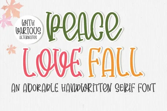 Peace Love Fall Font