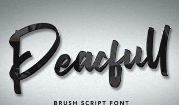 Peacfull Brush Script Font
