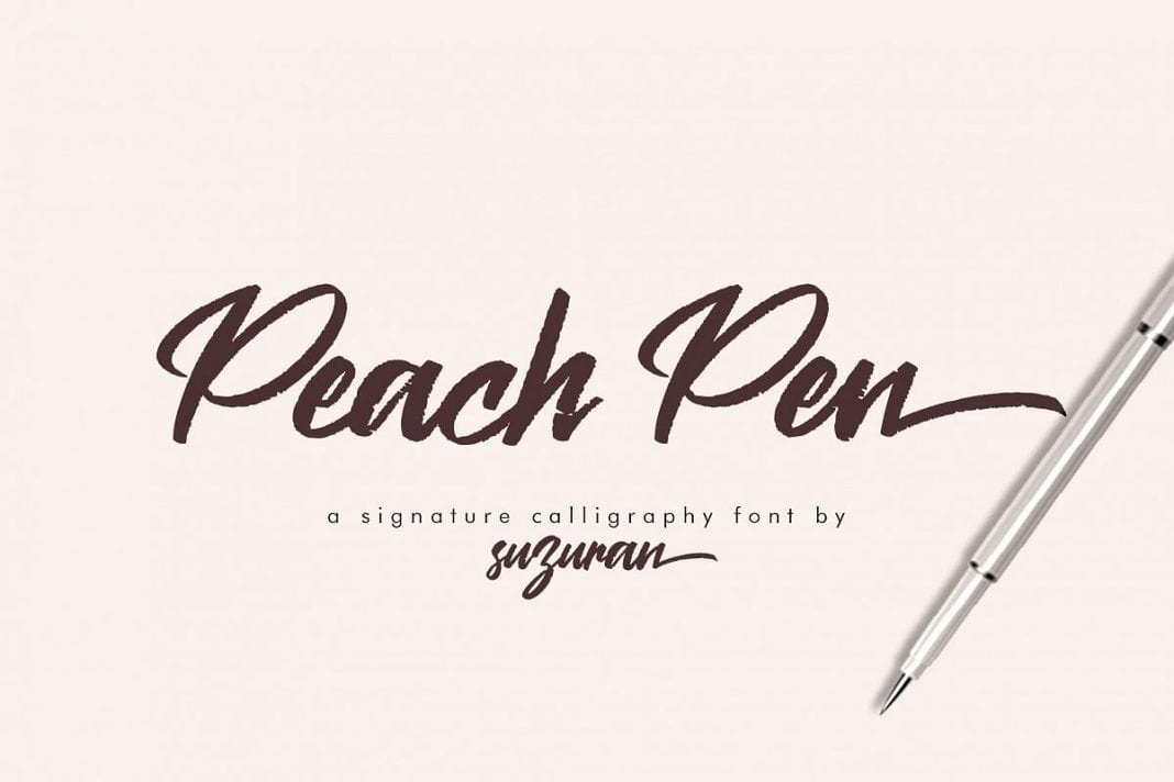 Peach Pen Script Font