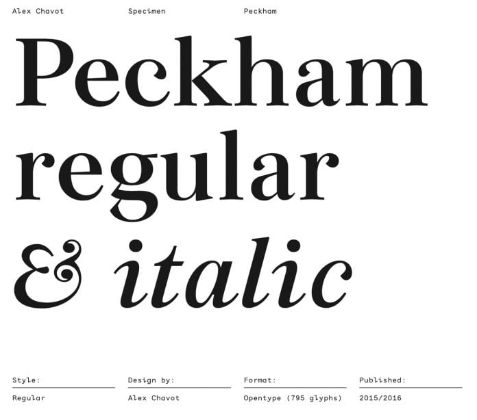 Peckham Font