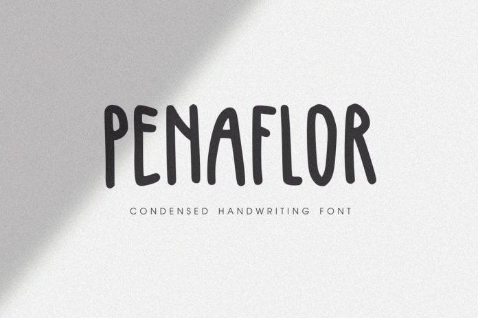 Penaflor - Condensed Handwriting Font