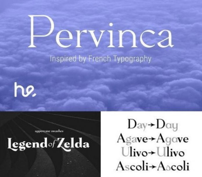 Pervinca regular Font