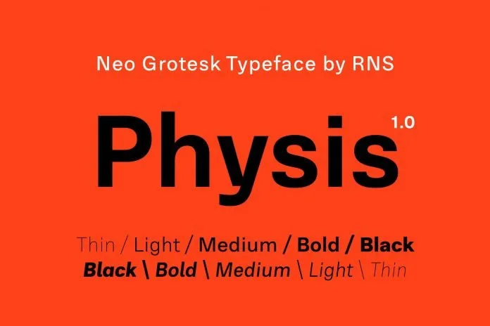 Physis - A Neo Grotesk Typeface Font