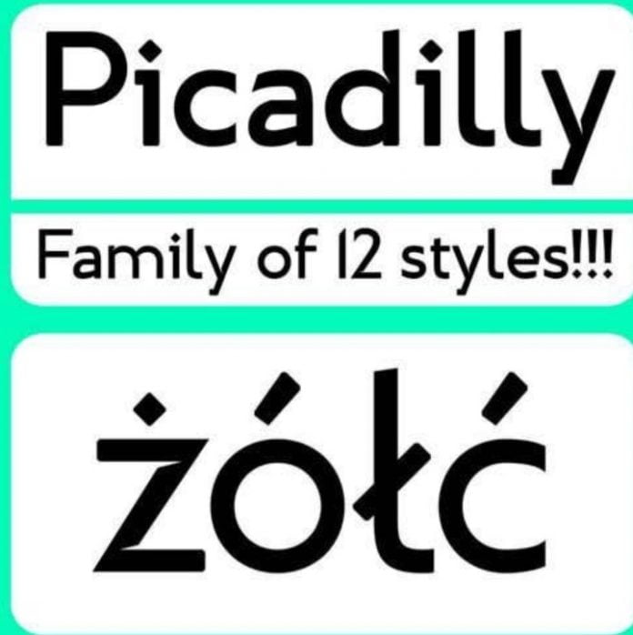 Picadilly complete family Font