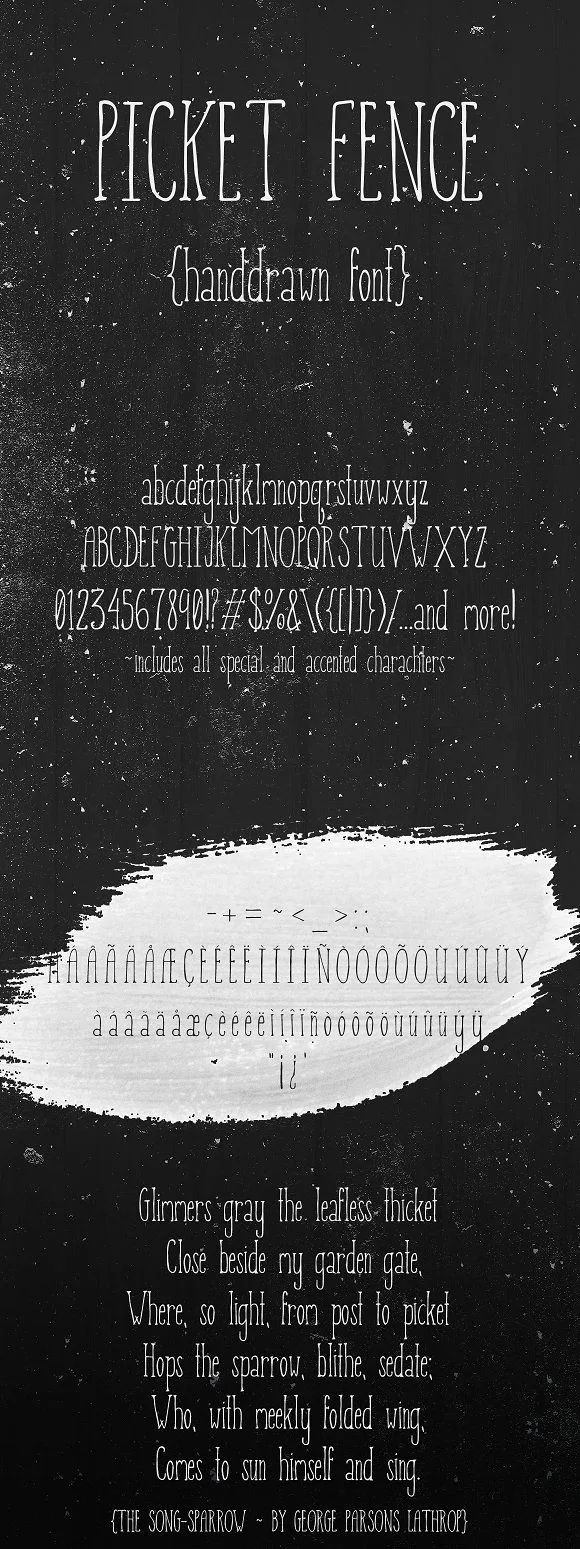 Picket Fence - Handdrawn Font